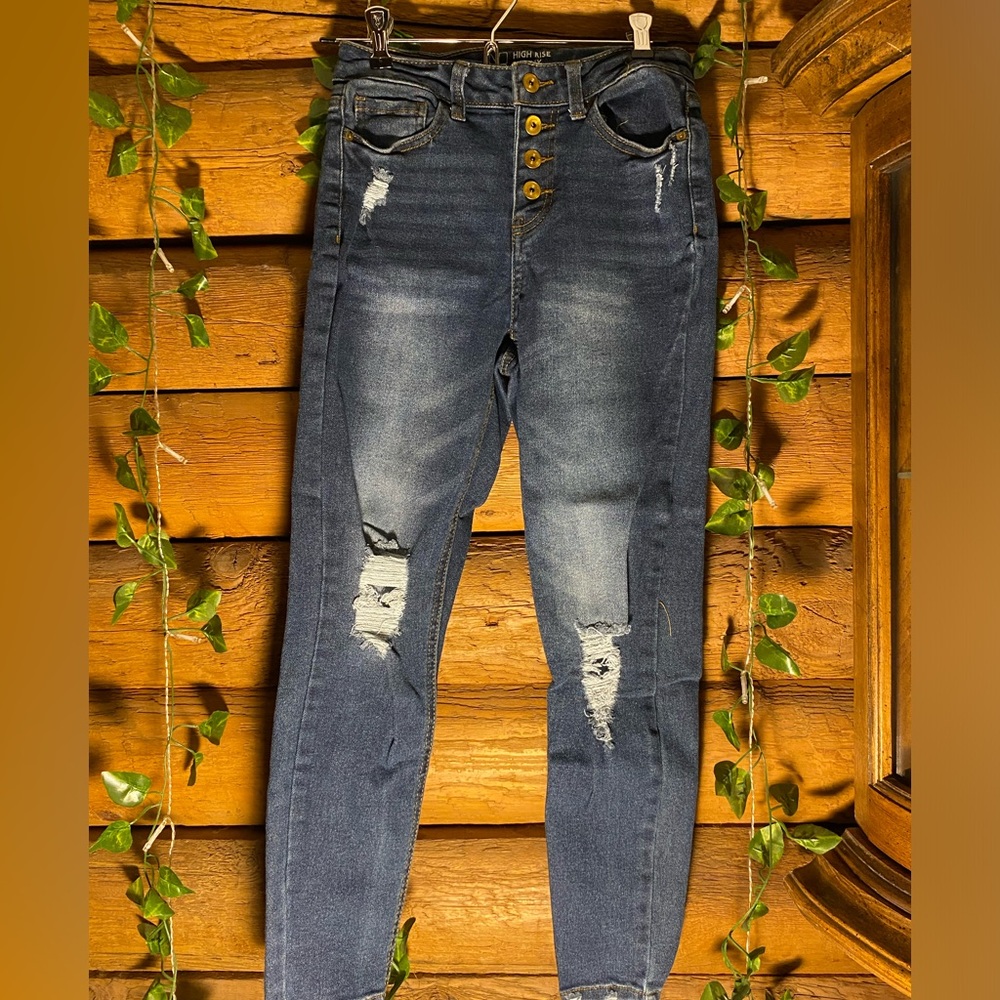 High Rise Skinny Jeans Dark